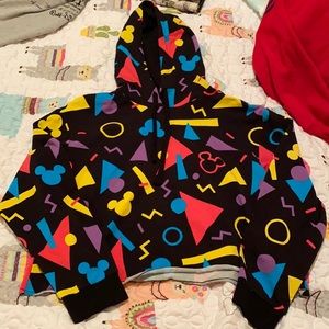 90s Style Disney Cropped Hoodie